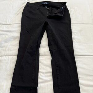 Chaps Womens Madden Straight Boot Cut Black Jeans Stretch Sz 8 (29x30.5)